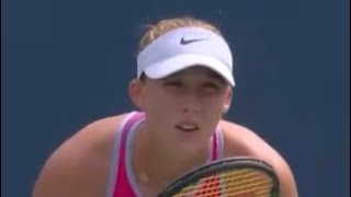 Mirra Andreeva 🇷🇺in trouble vs Ashlyn Krueger 🇺🇸 Tennis News Coverage New York Round 2