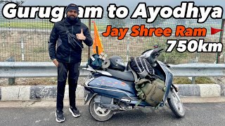 Ram  Mandir 🚩 | Gurugram To Ayodhya By Scooter 750km | Ayodhya Ram Mandir | Jai shree ram 🙏🏻