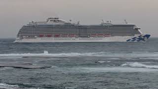 Majestic Princess departs Port PhillipShip seen at Point Lonsdale, Victoria, Australia.