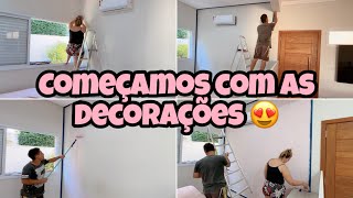 COMEÇANDO COM AS DECORAÇÕES | PINTAMOS O QUARTO | Tayane Silvia