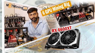 6 GPU Mining rig build with RX 6600XT