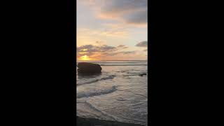 Calming Sunset waves rolling in   HD 1080p