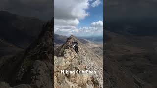 Hiking Crib Goch in Wales #hiking #scrambling