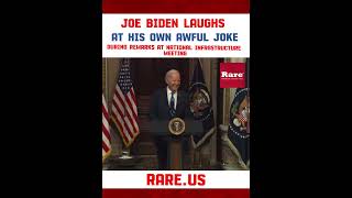 Joe Biden laughs at his own AWFUL joke during remarks at national infrastructure meeting…