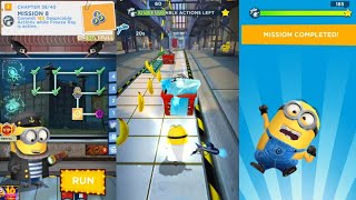 Minion Rush Chapter 38 Mission 8 Commit 185 Despicable Actions while Freeze Ray is Active Run#676