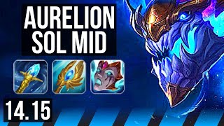 AURELION SOL vs SYNDRA (MID) | Godlike, 600+ games | EUW Grandmaster | 14.15