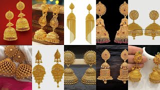 Latest gold jhumka desings 2021 || Traditional Heavy bridal jhumkas || # shorts