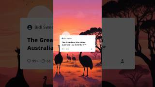 The great emu war: when austalia lost to Bird's🐦🕊️||#facts#nature