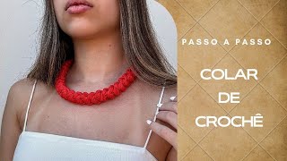 COLAR DE CROCHÊ super fácil de fazer Simone Eleoterio