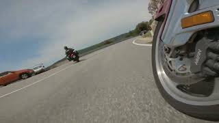 Goldwing on a Plominka road in Croatia