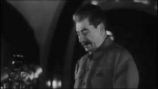 (video excerpt) Stalin's speech on 6 November 1941 at Mayakovskaya metro station