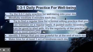 Mindfulness and Meditation Part V