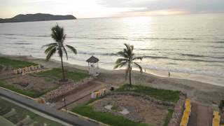 View of the Beach During Sunset from the top of the Iberostar Resort in Nayarit, Mexico (June 2015)