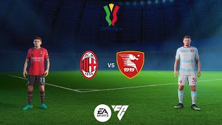 Milan vs Salernitana, FC24 San Siro Stadium, Coppa Italia, Milan Leao, EA Sports FC 24,