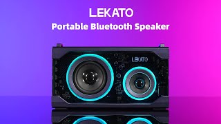 LEKATO 25W Portable Bluetooth Speakers with RGB Lights