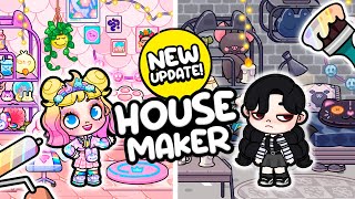 NEW 😍 HOUSE MAKER IN AVATAR WORLD 💖 Teen Room Designs | House Idea | WEDNESDAY vs ENID Bedroom