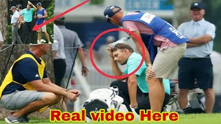 Aaron Wise Hit Video |Injury| Aaron Wise Hit in Head by Errant Tee Shot at PGA Champion| Video Cli