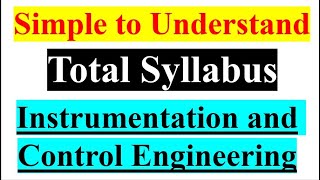 Syllabus of Instrumentation and Control | Important Subjects and Important Topics |