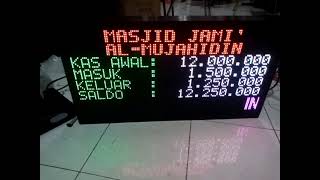 Display informasi infaq jumat, kas keuangan / saldo masjid dan petugas sholat jumat 081228282992