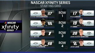 STARTING LINEUP FOR THE 2024 THE LOOP 110 NASCAR XFINITY SERIES RACE AT CHICAGO