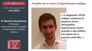 Troubles de la vision et hypertension maligne