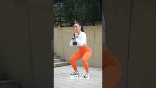 5 squat variation with dumbbells 🤍 #veronikasplace #lowerbodyworkout #squatday