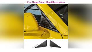 ✨ABS Carbon fiber Window Front Triangle Mirror Bracket Trim Fit for Chevrolet Camaro 2017 2018