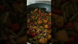 Borboti/Long Beans Recipe #food #foodvideo #borboti #longbeans #vegdishes #youtubeshorts #shorts