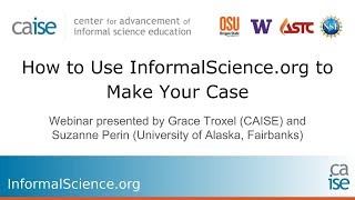 Webinar: Using InformalScience.org to Strengthen Grant Proposals