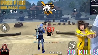 I am playing free fire max in kelly character kill a 10 players 😜😜