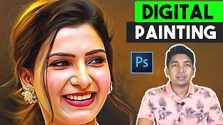 Digital Painting Photoshop Actions Free Download || Digital Oil Painting