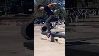 B a r e l y making it into a kickflip back 50 #skate #shorts