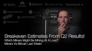 Miners Breakeven Estimates From Q2 Results! Cleanspark To Increase Shares! BTC Vs Miners! Q&A!