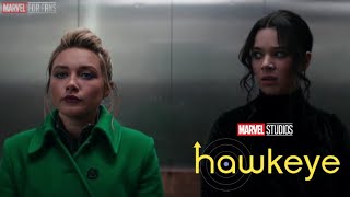 Kate Bishop Vs Yelena Belova - Lift Fight Scene | Hawkeye Vs Black Widow | Hawkeye S01 E06