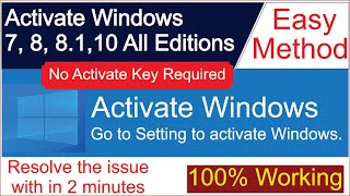 go to settings to activate windows | how to activate windows all editions