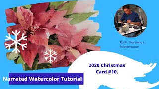 Watercolor Tutorial: 2020 Christmas Card #10