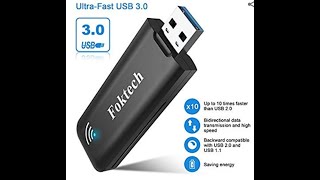 FOKTECH USB 3 INTERNET WIFI ADAPTER DUAL BAND - Setup, Speedtest and review