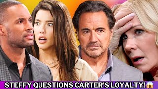 Bold and the Beautiful: Brooke's Dire Warning to Ridge + Steffy Questions Carter's Loyalty!