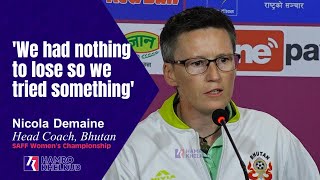 Bhutan's Coach Nicola Demaine after Nepal stalemate | SAFF Women's Championship 2024