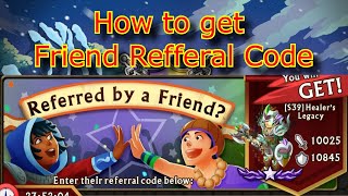 How to get Friend Referral Code [Guide 1] - Knights and Dragons