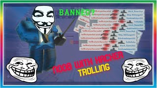 NOOB WITH HACKS TROLLING ARSENAL(ROBLOX)