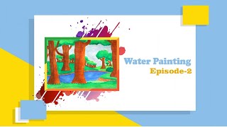 Simple Water Painting | Trees | Village Cart