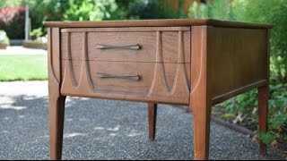 DIY Furniture Makeover: Mid Century Table Start to Finish