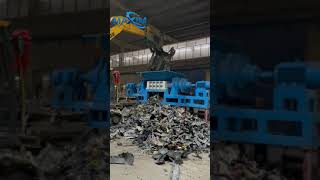 How scrap car shells are processed with shredding machines