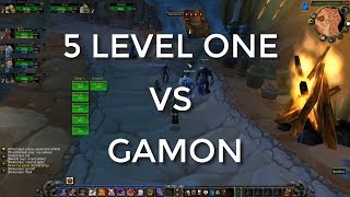 5 LEVEL 1 & 1 LEVEL 5 VS GAMON ( vanilla wow fr )