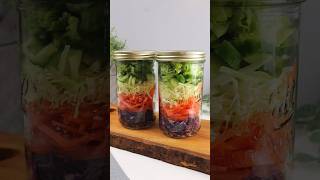 💫Salad jar hack #shorts #viral#saladjars #Saladjarmealprep #Looksdelicious