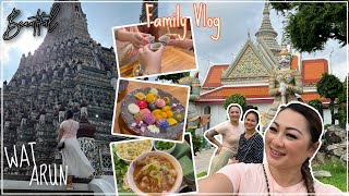 Visiting The most beautiful Temple WAT ARUN & ICON SIAM We ate too much *FULL Family Vlog| JustSissi