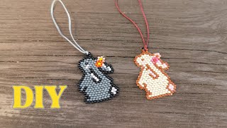 Króliczek z koralików DIY | DIY beaded bunny