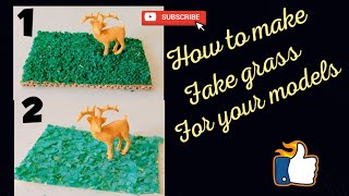 How can you make fake grass ।। मॉडल के लिए नकली घास कैसे बनाए ।