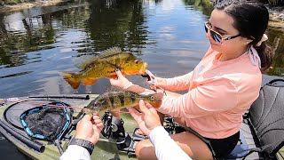 DOUBLED up on Southwest Florida PEACOCK BASS | Kayak Fishing For Peacock Bass in SW FL